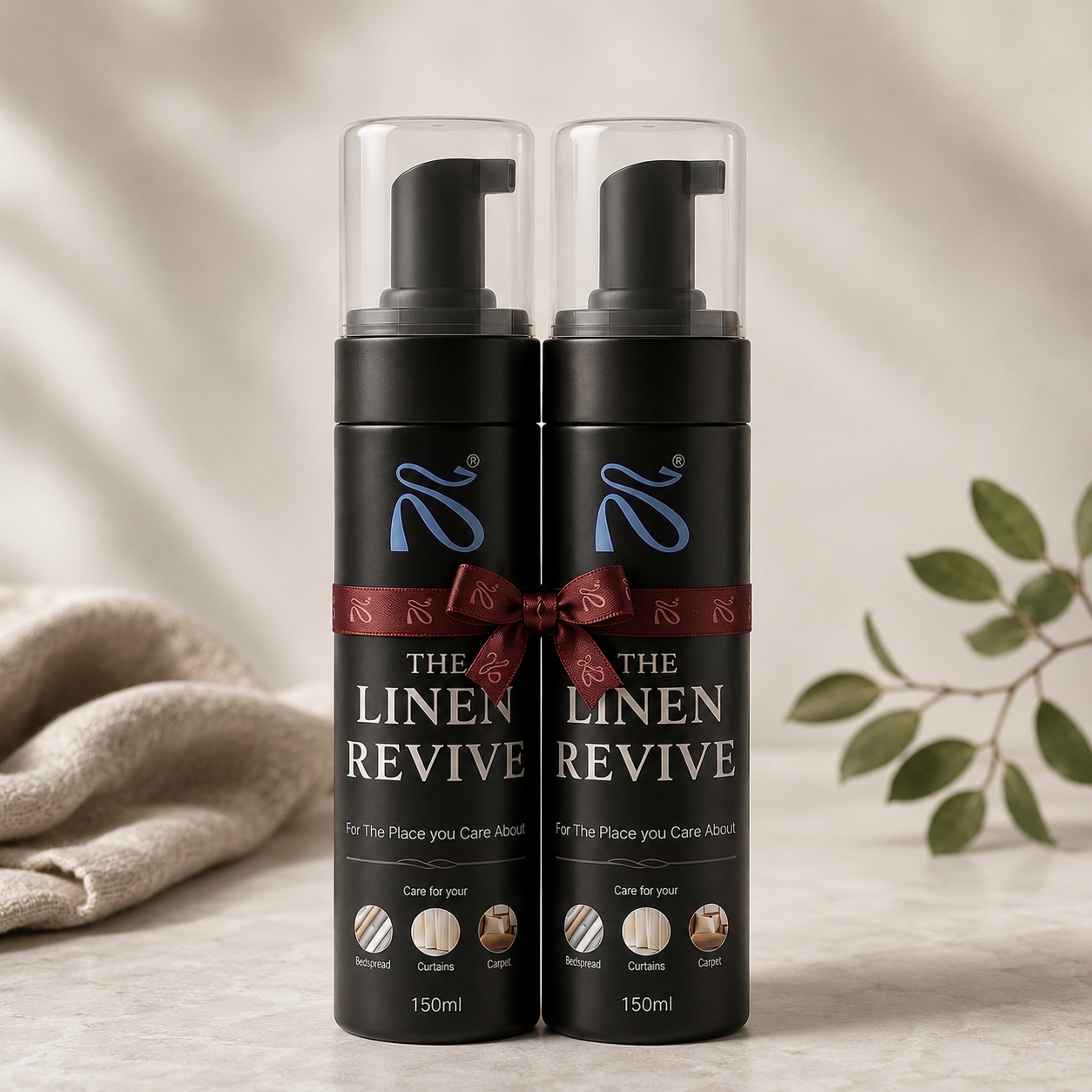 عبوتين من منظف الكنب والأقمشة الطبيعي | The Linen Revive 150 ML